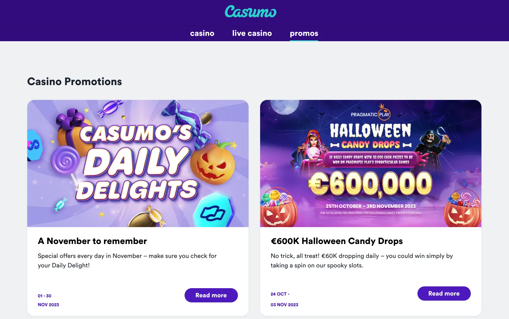 Casumo bonos